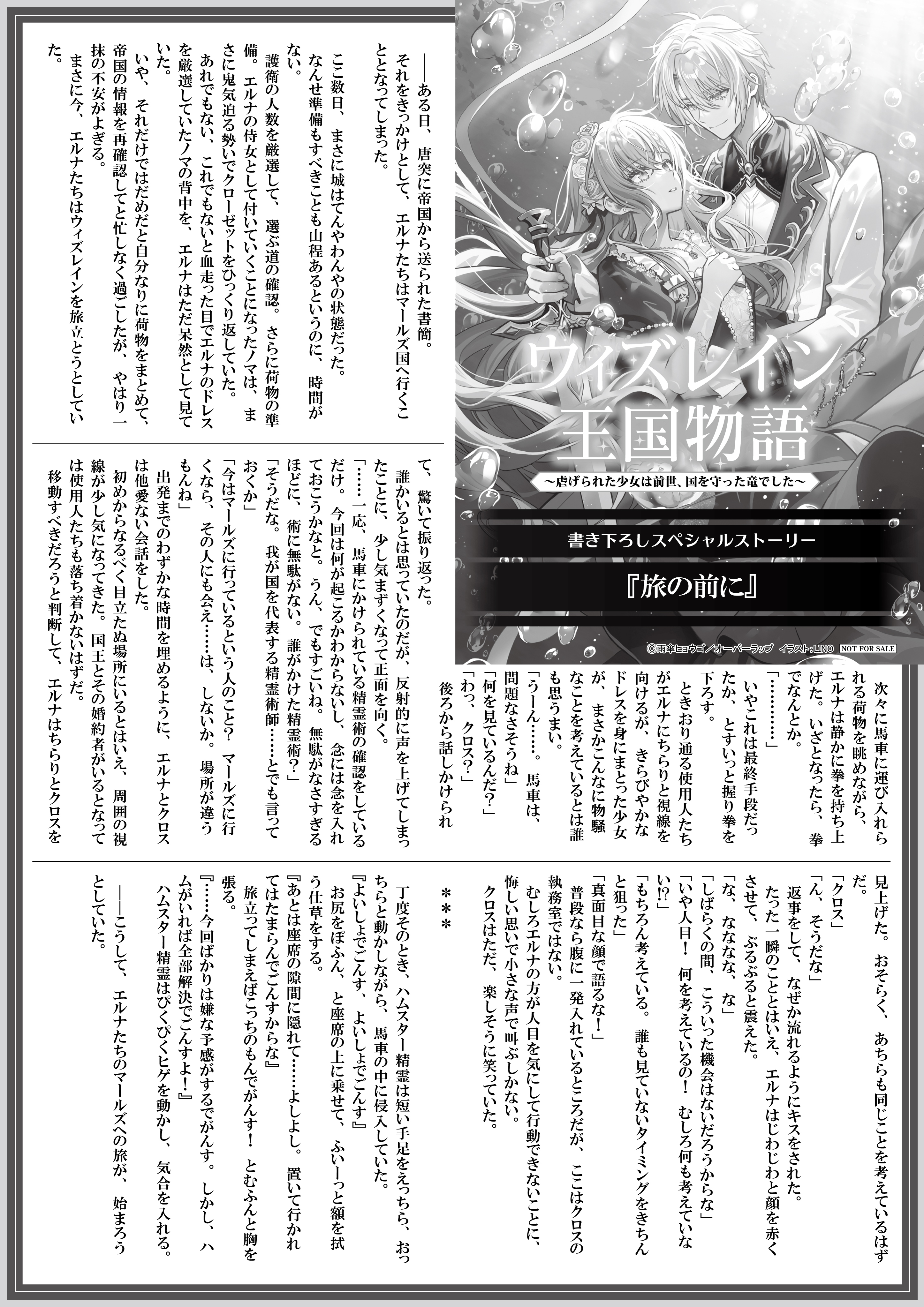 【ノベルス】【特約店】『ウィズレイン王国物語 3　～虐げられた少女は前世、国を守った竜でした～』A4SSペーパー